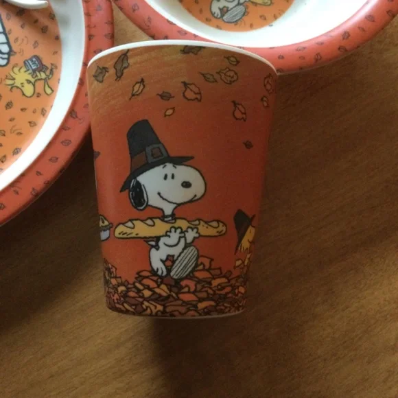 PEANUTS Childs thanksgiving place setting. - Picture 3 of 3